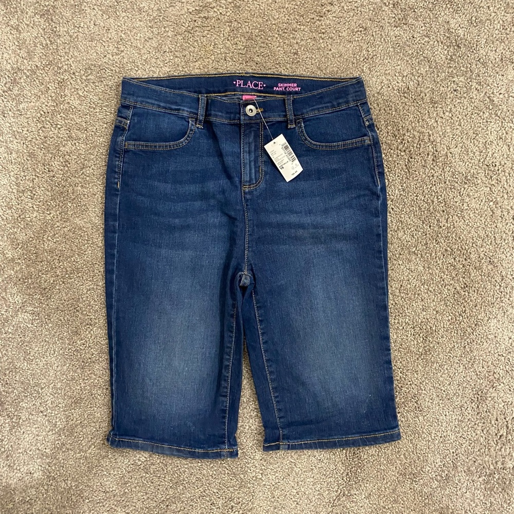 Girls Children’s Place Denim Skimmer Shorts size 16 NWT